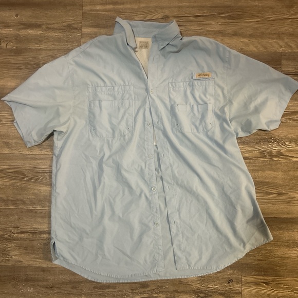 Columbia Men's Sky Blue Casual Button Down Shirt - Picture 1 of 2